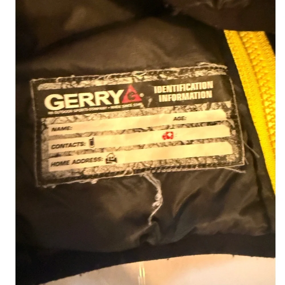 Gerry Boys Black 650 Fill Power Down Puffer Jacket Hooded Size L 14/16